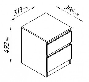 2.03.03.050.4 КАСТОР тумба 2 ящика RU серая в Кургане - kurgan.ok-mebel.com | фото 3