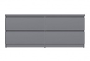 2.03.03.100.4 КАСТОР тумба 4 ящика RU серая в Кургане - kurgan.ok-mebel.com | фото 2