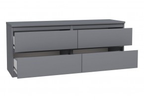 2.03.03.100.4 КАСТОР тумба 4 ящика RU серая в Кургане - kurgan.ok-mebel.com | фото 3