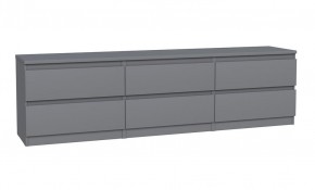2.03.03.110.4 КАСТОР тумба 6 ящиков RU серая в Кургане - kurgan.ok-mebel.com | фото
