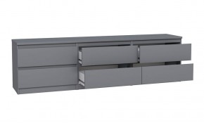 2.03.03.110.4 КАСТОР тумба 6 ящиков RU серая в Кургане - kurgan.ok-mebel.com | фото 3