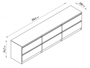 2.03.03.110.4 КАСТОР тумба 6 ящиков RU серая в Кургане - kurgan.ok-mebel.com | фото 4