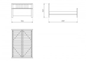 2.08.04.060.1 САГА кровать двойная 140х200 белая в Кургане - kurgan.ok-mebel.com | фото 2