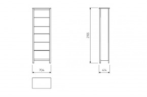 2.08.07.110.6 САГА стеллаж 70 темно-бирюзовый RU в Кургане - kurgan.ok-mebel.com | фото