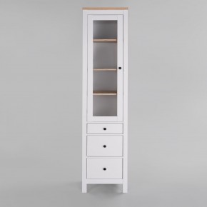 2.08.07.120.14 САГА шкаф с витриной 50 белый/ясень RU в Кургане - kurgan.ok-mebel.com | фото 2