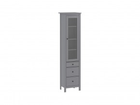 2.08.07.120.4 САГА шкаф с витриной 50 серый RU в Кургане - kurgan.ok-mebel.com | фото