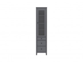 2.08.07.120.4 САГА шкаф с витриной 50 серый RU в Кургане - kurgan.ok-mebel.com | фото 2