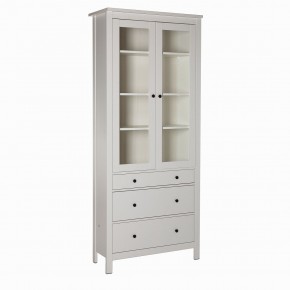 2.08.07.130.1 САГА шкаф с витриной 90 белый RU в Кургане - kurgan.ok-mebel.com | фото