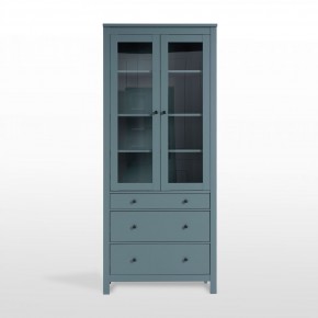 2.08.07.130.6 САГА шкаф с витриной 90 темно-бирюзовый RU в Кургане - kurgan.ok-mebel.com | фото 2