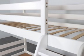 АДЕЛЬ Кровать двухъярусная с наклонной лестницей (белый) в Кургане - kurgan.ok-mebel.com | фото 6