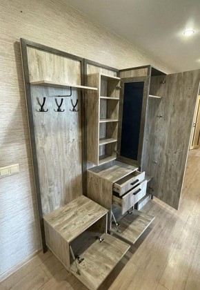АМЕЛИ Прихожая (Дуб Юкон/Бетон темный) в Кургане - kurgan.ok-mebel.com | фото 3