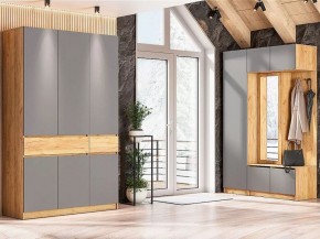 АВИНЬОН Прихожая Пенал (Дуб Крафт золотой/Графит серый) в Кургане - kurgan.ok-mebel.com | фото 4