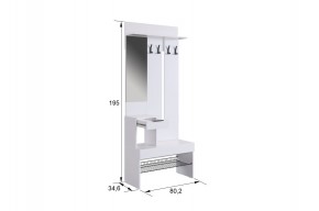 БАСКО Прихожая К10 (белое дерево) в Кургане - kurgan.ok-mebel.com | фото 3