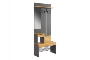 БАСКО Прихожая К7 (графит) в Кургане - kurgan.ok-mebel.com | фото 2