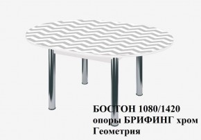 БОСТОН Стол круглый раздвижной 1080/1420 опоры Брифинг в Кургане - kurgan.ok-mebel.com | фото