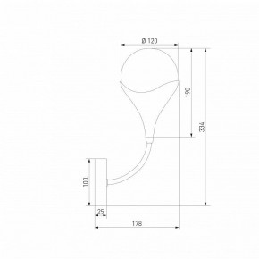 Бра Eurosvet Calyx 60168/1 латунь в Кургане - kurgan.ok-mebel.com | фото 3