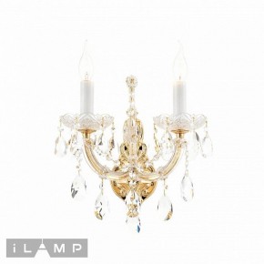 Бра iLamp Diamond W6071-2 GD+CL в Кургане - kurgan.ok-mebel.com | фото 2