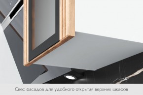 БЬЯНКА Кухонный гарнитур 1,6 белый/лиственница охотская/смоки софт в Кургане - kurgan.ok-mebel.com | фото 4