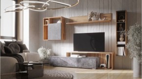 ДАЛЛАС Гостиная (модульная) цемент темный в Кургане - kurgan.ok-mebel.com | фото