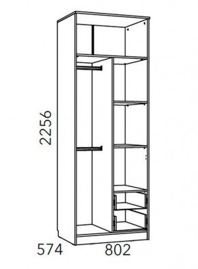 Детская Фанк Шкаф для одежды с ящиками НМ 014.07 М в Кургане - kurgan.ok-mebel.com | фото 3