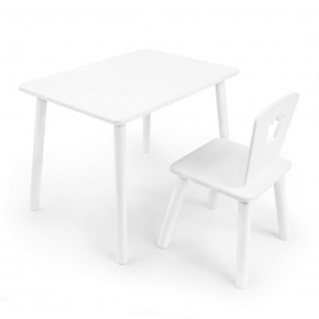 Детский комплект стол и стул «Корона» Rolti Baby (белый/белый, массив березы/мдф) в Кургане - kurgan.ok-mebel.com | фото