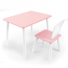 Детский комплект стол и стул «Корона» Rolti Baby (розовый/розовый, массив березы/мдф) в Кургане - kurgan.ok-mebel.com | фото