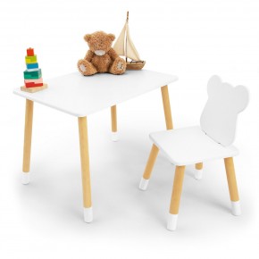 Детский комплект стол и стул «Мишка» Rolti Baby (белый/береза, массив березы/мдф) в Кургане - kurgan.ok-mebel.com | фото 2