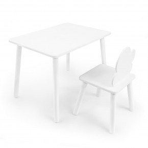 Детский комплект стол и стул «Облачко» Rolti Baby (белый/белый, массив березы/мдф) в Кургане - kurgan.ok-mebel.com | фото