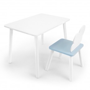 Детский комплект стол и стул «Облачко» Rolti Baby (белый/голубой, массив березы/мдф) в Кургане - kurgan.ok-mebel.com | фото