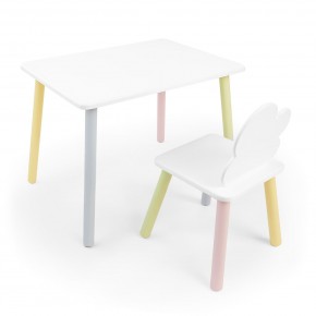 Детский комплект стол и стул «Облачко» Rolti Baby (белый/цветной, массив березы/мдф) в Кургане - kurgan.ok-mebel.com | фото 1