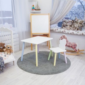 Детский комплект стол и стул «Облачко» Rolti Baby (белый/цветной, массив березы/мдф) в Кургане - kurgan.ok-mebel.com | фото 2