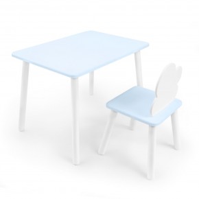 Детский комплект стол и стул «Облачко» Rolti Baby  (голубая столешница/голубое сиденье/белые ножки) в Кургане - kurgan.ok-mebel.com | фото