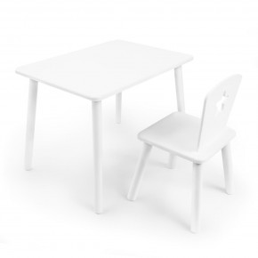 Детский комплект стол и стул «Звезда» Rolti Baby (белый/белый, массив березы/мдф) в Кургане - kurgan.ok-mebel.com | фото