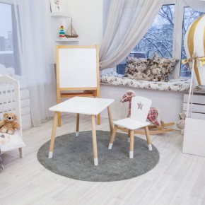 Детский комплект стол и стул «Звезда» Rolti Baby (белый/береза, массив березы/мдф) в Кургане - kurgan.ok-mebel.com | фото 3