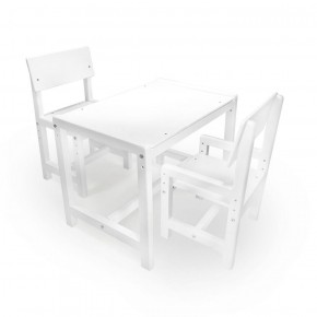 Детский растущий комплект стол и два стула  Я САМ "Лофт" (Белый, Белый) в Кургане - kurgan.ok-mebel.com | фото