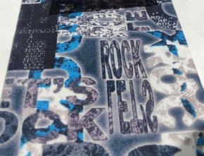 Диван-кровать Комфорт ЛАЙТ без подлокотников (2 подушки) Принт темный "ROCK" в Кургане - kurgan.ok-mebel.com | фото 3