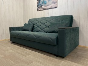 Диван Престиж-15 (НПБ+МДФ) велюр Sensey bottle green в Кургане - kurgan.ok-mebel.com | фото