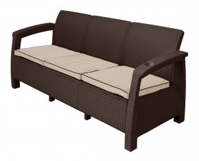 Диван Yalta Premium Sofa 3 Set (Ялта) шоколадный (+подушки под спину) в Кургане - kurgan.ok-mebel.com | фото