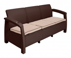 Диван Yalta Premium Sofa 3 Set (Ялта) шоколадный (+подушки под спину) в Кургане - kurgan.ok-mebel.com | фото 2