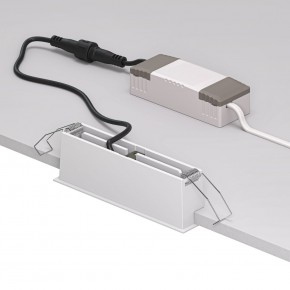 DK2514-WB Встраиваемый светильник SPACE со светодиодом L126mm 220V 10W 38° 4000К IP20 белый/черный алюминий в Кургане - kurgan.ok-mebel.com | фото 3