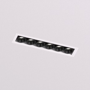 DK2531-WB Встраиваемый светильник SPACE со светодиодом под шпатлевку L126mm 220V 10W 38° 4000К IP20 белый/черный алюминий в Кургане - kurgan.ok-mebel.com | фото