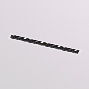 DK2532-WB Встраиваемый светильник SPACE со светодиодом под шпатлевку L240mm 220V 20W 38° 4000К IP20 белый/черный алюминий в Кургане - kurgan.ok-mebel.com | фото