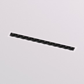 DK2532-WB Встраиваемый светильник SPACE со светодиодом под шпатлевку L240mm 220V 20W 38° 4000К IP20 белый/черный алюминий в Кургане - kurgan.ok-mebel.com | фото 2
