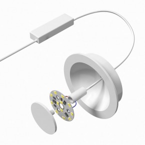 DK2700-WH Встраиваемый светильник, IP 20, 7 Вт, LED 3000, белый, алюминий в Кургане - kurgan.ok-mebel.com | фото 4