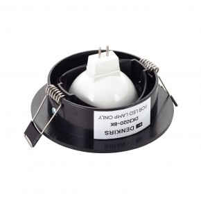 DK3020-BK Встраиваемый светильник, IP 20, 10 Вт, GU5.3, LED, черный, пластик в Кургане - kurgan.ok-mebel.com | фото 3
