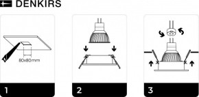 DK3021-BK Встраиваемый светильник, IP 20, 10 Вт, GU5.3, LED, черный, пластик в Кургане - kurgan.ok-mebel.com | фото 5