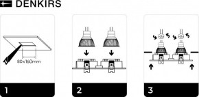 DK3022-WH Встраиваемый светильник, IP 20, 10 Вт, GU5.3, LED, белый, пластик в Кургане - kurgan.ok-mebel.com | фото 6