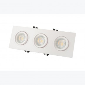 DK3023-WH Встраиваемый светильник, IP 20, 10 Вт, GU5.3, LED, белый, пластик в Кургане - kurgan.ok-mebel.com | фото 3