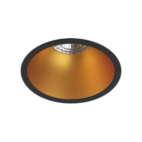 DK3026-BG Встраиваемый светильник, IP 20, 10 Вт, GU5.3, LED, черный/золотой, пластик в Кургане - kurgan.ok-mebel.com | фото