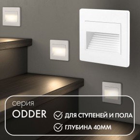 DK3050-WH Светильник встраиваемый в стену, IP 20, LED 3000, 1 Вт, белый, пластик в Кургане - kurgan.ok-mebel.com | фото 5